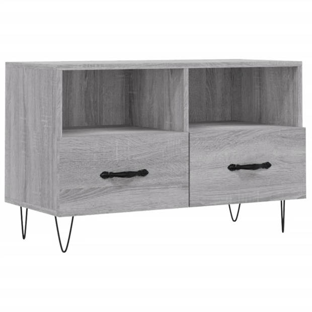 vidaXL Tv-meubel 80x36x50 cm bewerkt hout grijs sonoma eikenkleurig