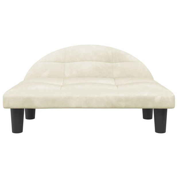 The Living Store Hondenbank - Comfort - Hondenbed 70x52x30 cm - Crème fluweel