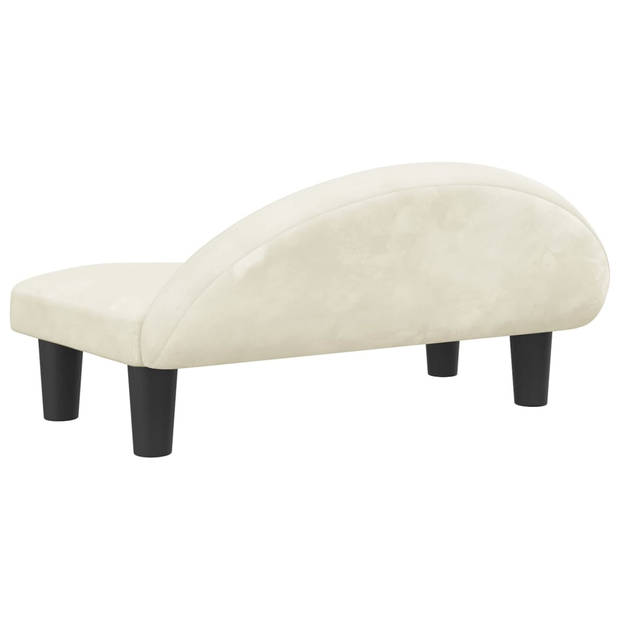 The Living Store Hondenbank - Comfort - Hondenbed 70x52x30 cm - Crème fluweel