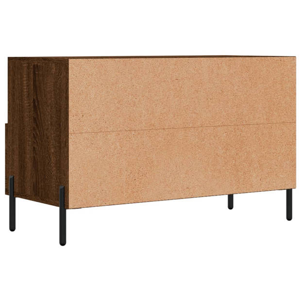 The Living Store TV-meubel - Bruineiken - 80 x 36 x 50 cm - Bewerkt hout