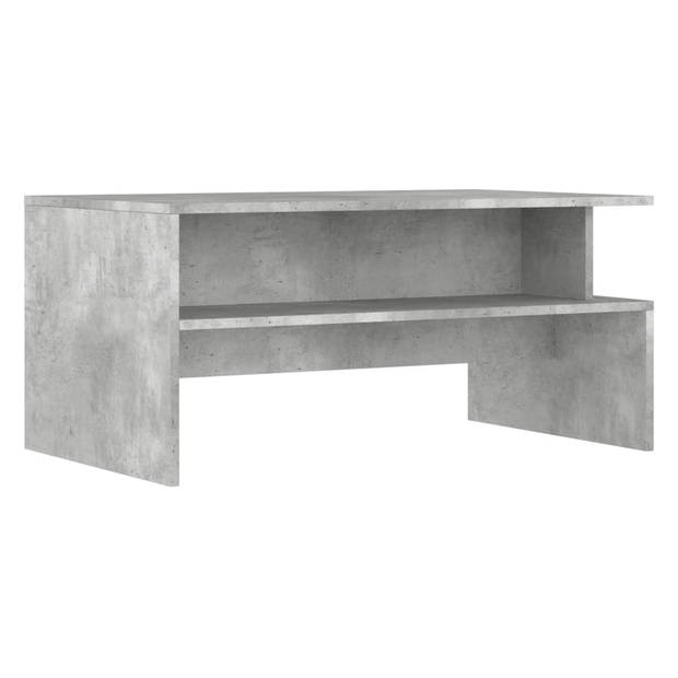 vidaXL Salontafel 90x55x42,5 cm bewerkt hout betongrijs