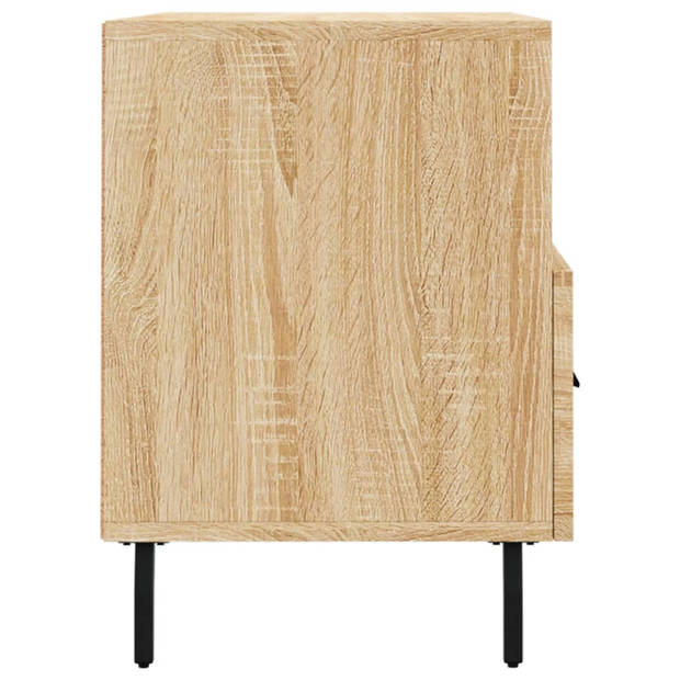 The Living Store TV-meubel - Sonoma Eiken - 80 x 36 x 50 cm - Bewerkt hout en ijzer