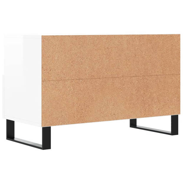 The Living Store Televisiekast - Trendy - Stijlvolle TV-meubel - 80 x 36 x 50 cm - Hoogglans wit