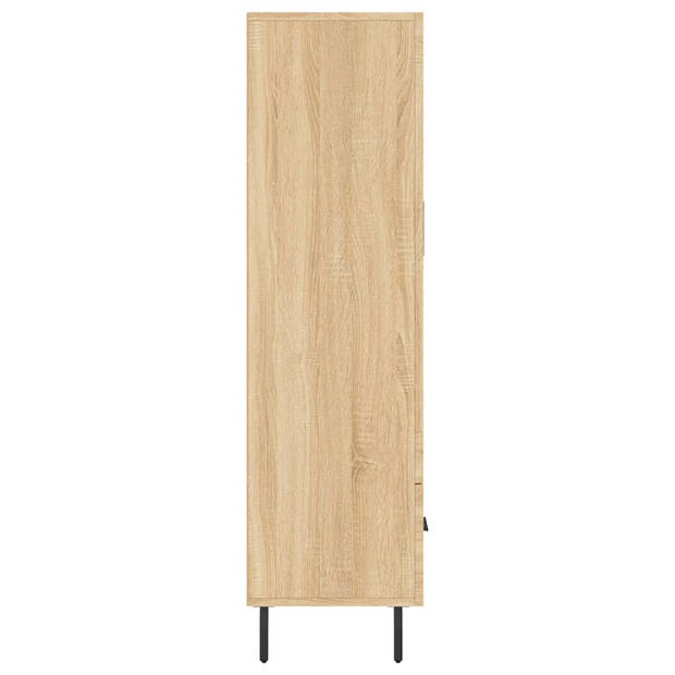 vidaXL Hoge kast 69,5x31x115 cm bewerkt hout sonoma eikenkleurig