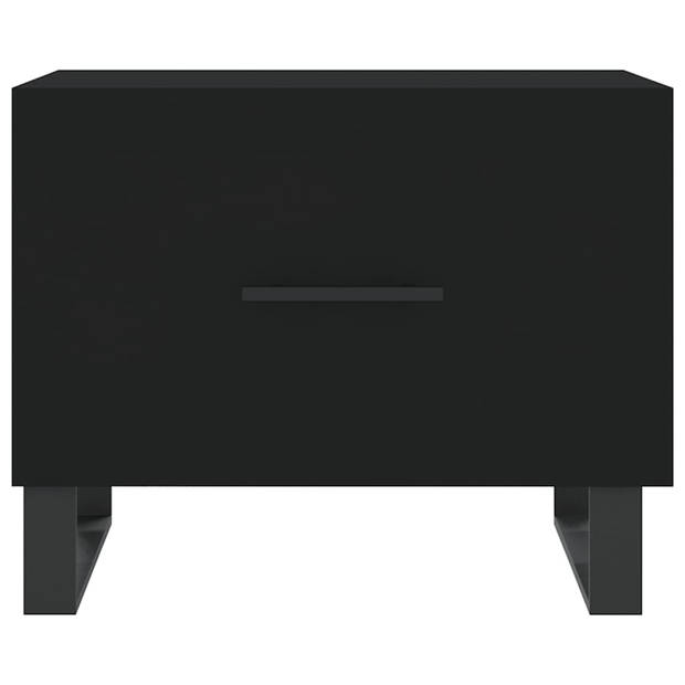 vidaXL Salontafel 50x50x40 cm bewerkt hout zwart