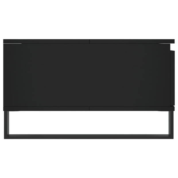 vidaXL Salontafel 90x60x35 cm bewerkt hout zwart