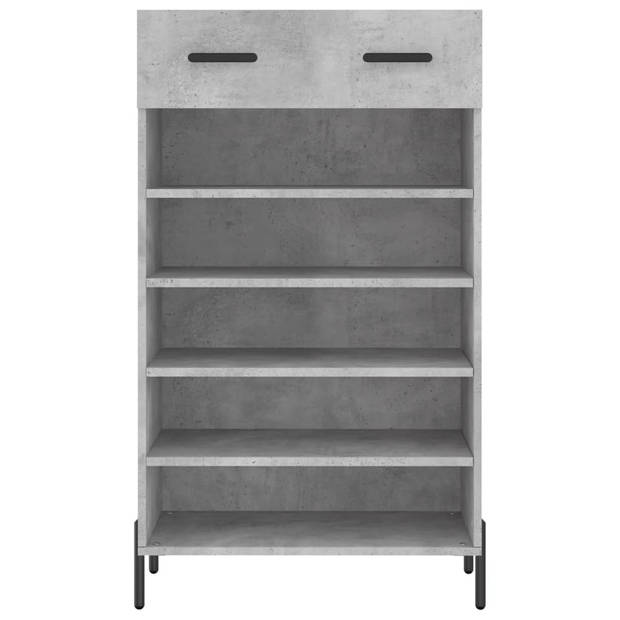 The Living Store Schoenenkast - Betongrijs - 60x35x105 cm - Duurzaam materiaal