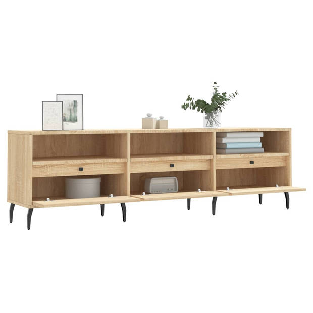 vidaXL Tv-meubel 150x30x44,5 cm bewerkt hout sonoma eikenkleurig