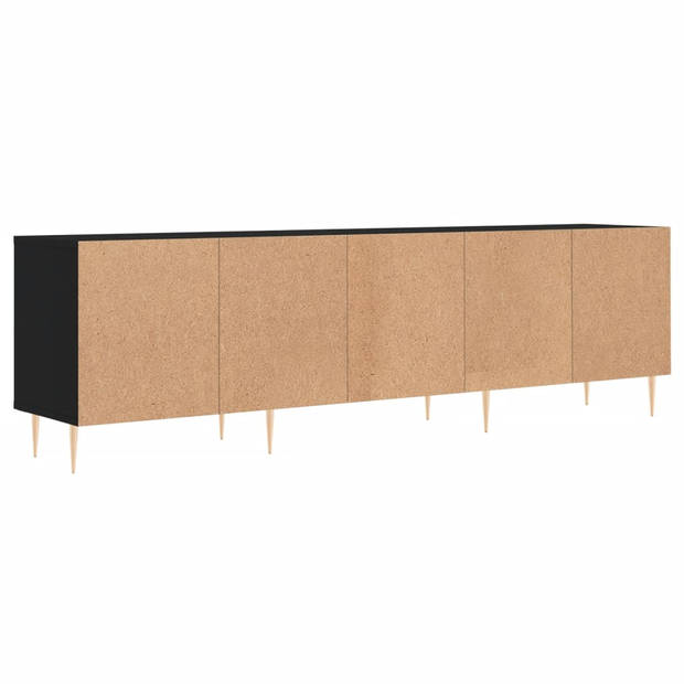 vidaXL Tv-meubel 150x30x44,5 cm bewerkt hout zwart