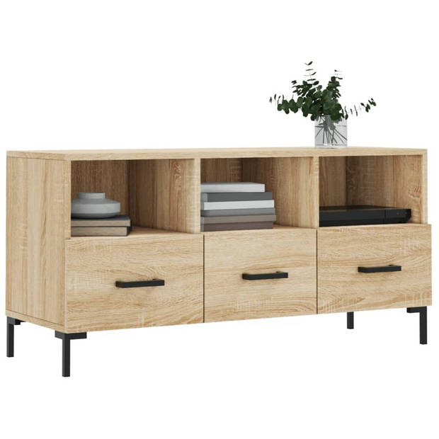 vidaXL Tv-meubel 102x36x50 cm bewerkt hout sonoma eikenkleurig