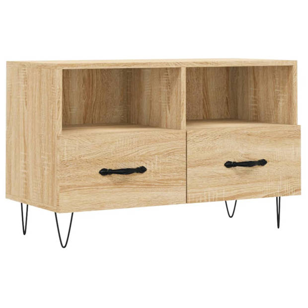 vidaXL Tv-meubel 80x36x50 cm bewerkt hout sonoma eiken