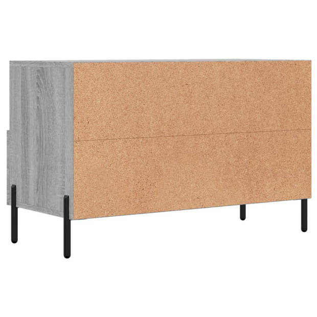 vidaXL Tv-meubel 80x36x50 cm bewerkt hout grijs sonoma eikenkleurig