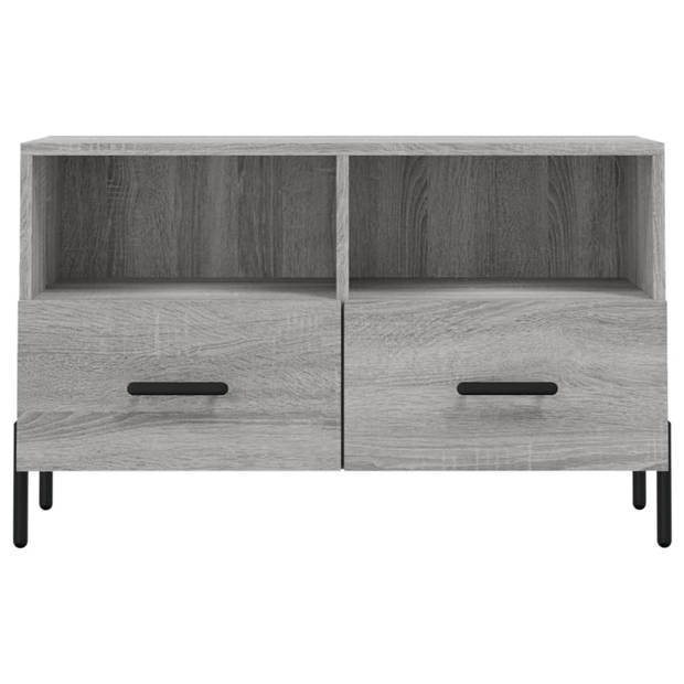 vidaXL Tv-meubel 80x36x50 cm bewerkt hout grijs sonoma eikenkleurig