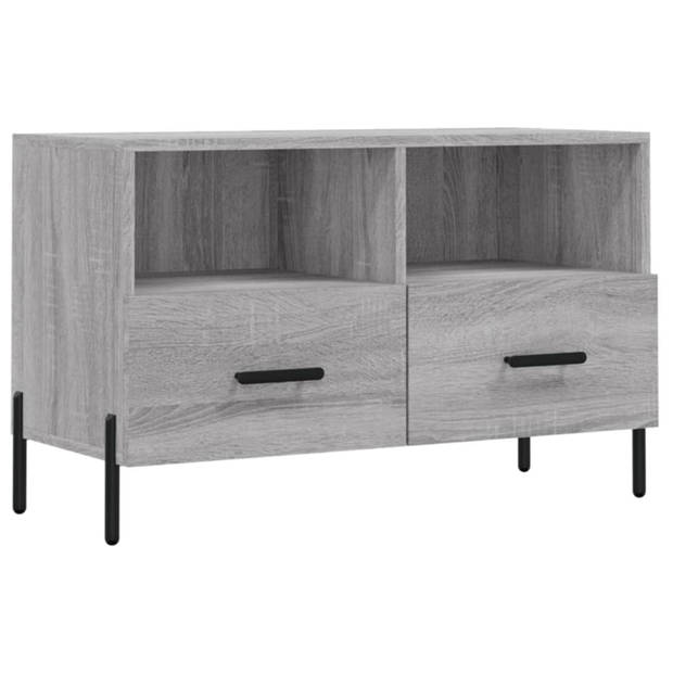 vidaXL Tv-meubel 80x36x50 cm bewerkt hout grijs sonoma eikenkleurig