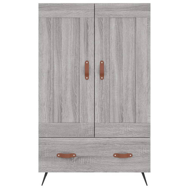 vidaXL Hoge kast 69,5x31x115 cm bewerkt hout grijs sonoma eikenkleurig