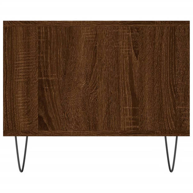 vidaXL Salontafel 102x50x40 cm bewerkt hout bruin eikenkleur