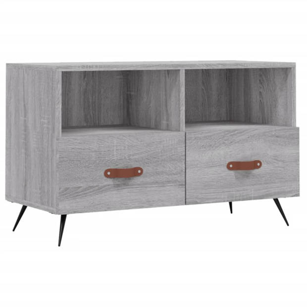 vidaXL Tv-meubel 80x36x50 cm bewerkt hout grijs sonoma eikenkleurig