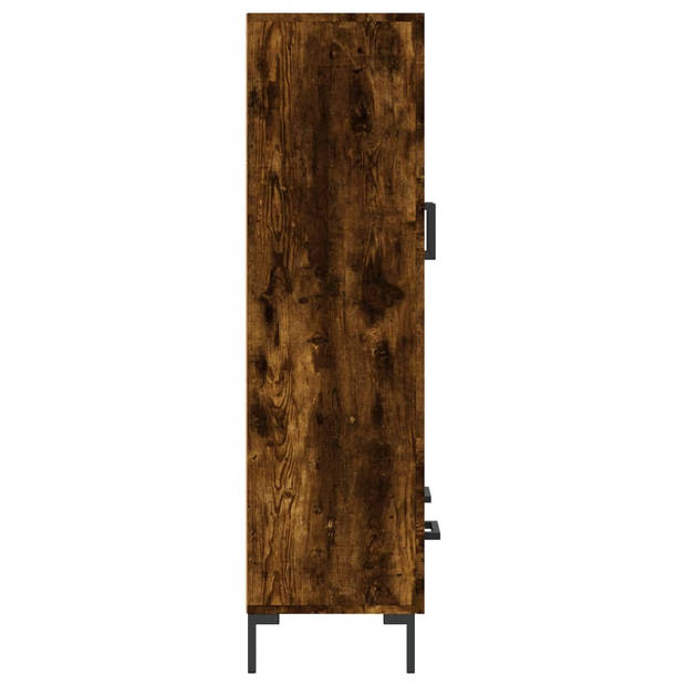 vidaXL Hoge kast 69,5x31x115 cm bewerkt hout gerookt eikenkleurig