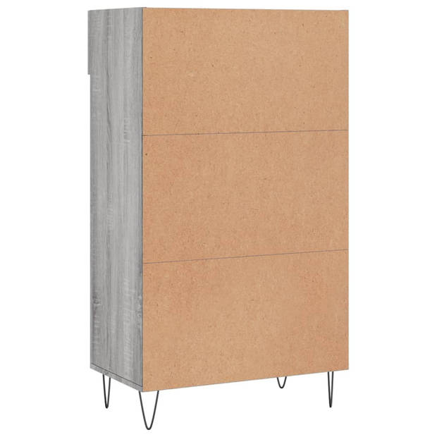 The Living Store Schoenenkast - Elegant - Type- Opbergmeubel - Afmeting- 60 x 35 x 105 cm - Kleur- Grijs Sonoma Eiken