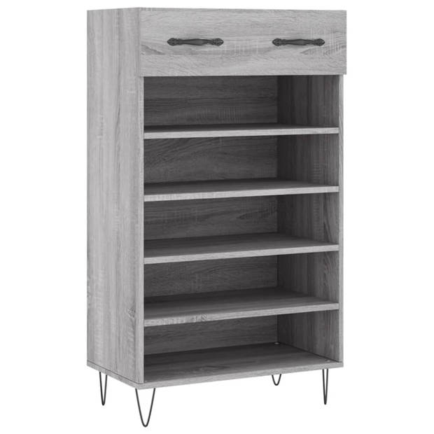 vidaXL Schoenenkast 60x35x105 cm bewerkt hout grijs sonoma eikenkleur