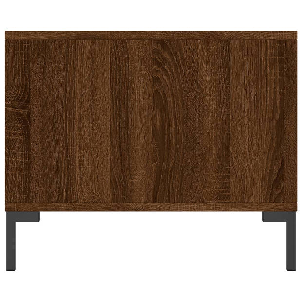 vidaXL Salontafel 90x50x40 cm bewerkt hout bruin eikenkleur