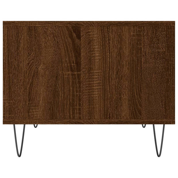 vidaXL Salontafel 60x50x40 cm bewerkt hout bruin eikenkleur