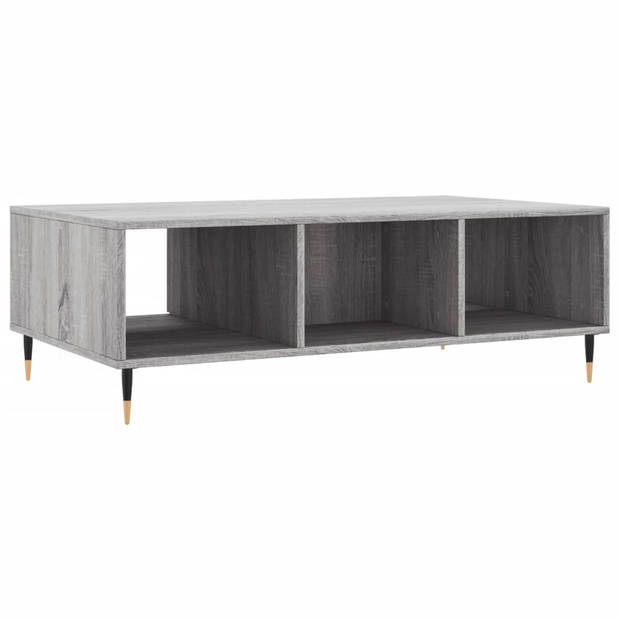 vidaXL Salontafel 104x60x35 cm bewerkt hout grijs sonoma