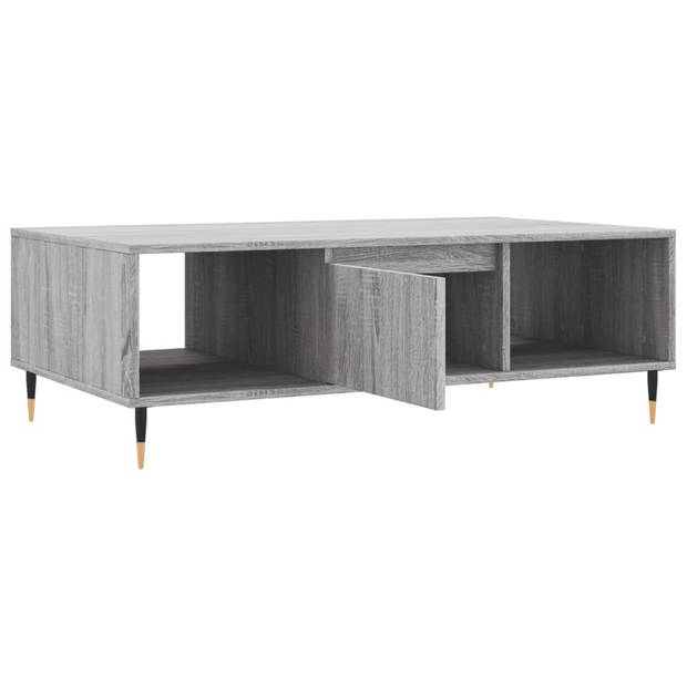 vidaXL Salontafel 104x60x35 cm bewerkt hout grijs sonoma