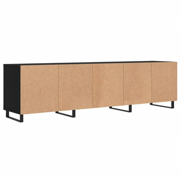 vidaXL Tv-meubel 150x30x44,5 cm bewerkt hout zwart