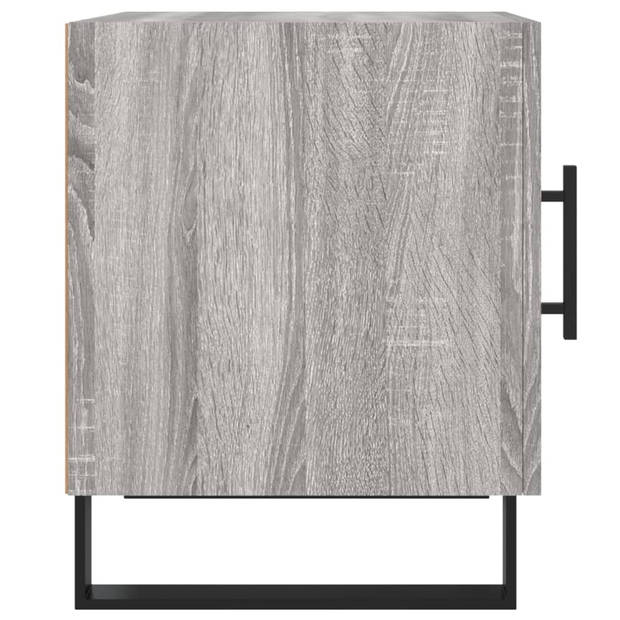 vidaXL Nachtkastjes 2 st 40x40x50 cm bewerkt hout grijs sonoma eiken