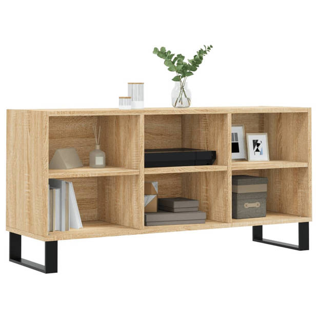 vidaXL Tv-meubel 103,5x30x50 cm bewerkt hout sonoma eikenkleurig