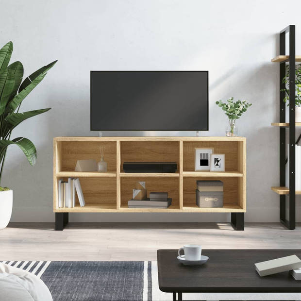 vidaXL Tv-meubel 103,5x30x50 cm bewerkt hout sonoma eikenkleurig