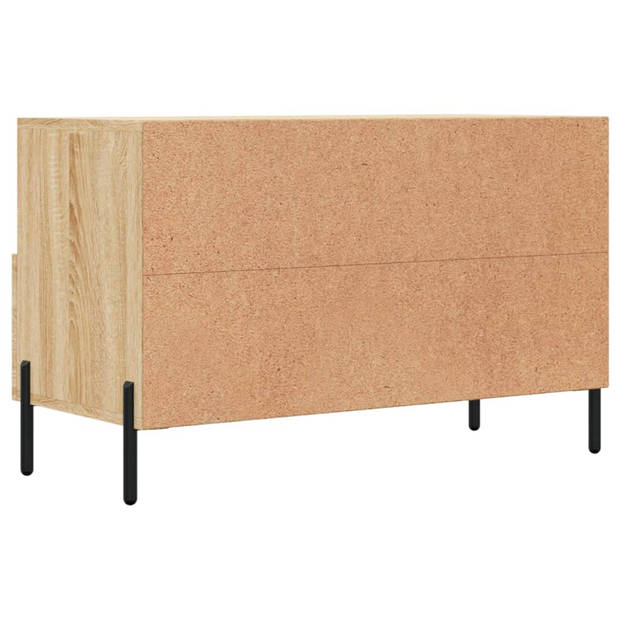 The Living Store Televisiekast Sonoma Eiken - Tv-meubel 80x36x50cm - Stevig en praktisch