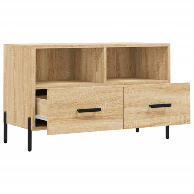 vidaXL Tv-meubel 80x36x50 cm bewerkt hout sonoma eiken