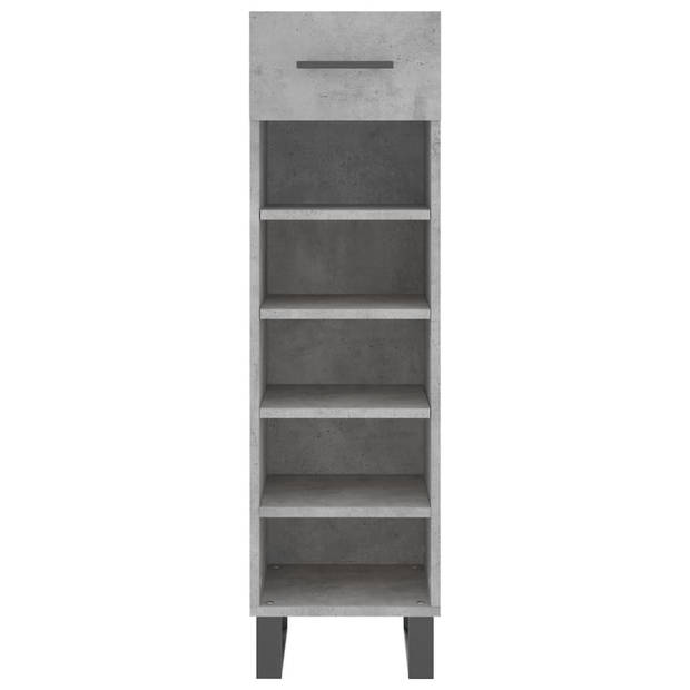 The Living Store Schoenenkast - Betongrijs - 30 x 35 x 105 cm - Hoge kwaliteit