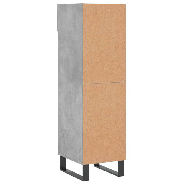 vidaXL Schoenenkast 30x35x105 cm bewerkt hout betongrijs