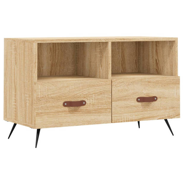 vidaXL Tv-meubel 80x36x50 cm bewerkt hout sonoma eiken