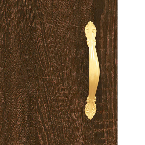 vidaXL Dressoir 69,5x34x90 cm bewerkt hout bruin eikenkleur