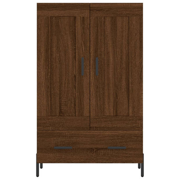 vidaXL Hoge kast 69,5x31x115 cm bewerkt hout bruin eikenkleur