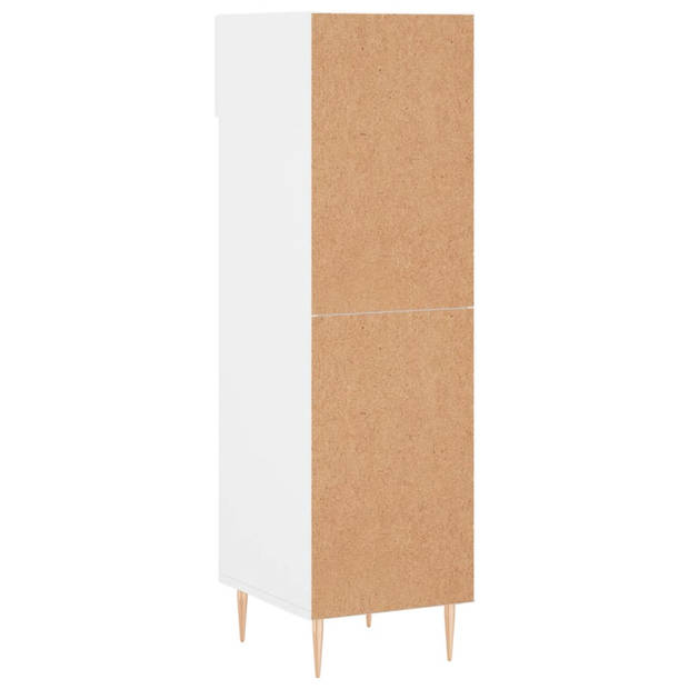 The Living Store Schoenenkast - Elegant - 30x35x105 cm - Hoogglans Wit