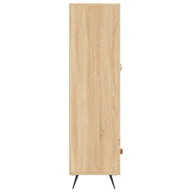 vidaXL Hoge kast 69,5x31x115 cm bewerkt hout sonoma eikenkleurig