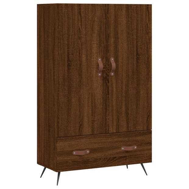 vidaXL Hoge kast 69,5x31x115 cm bewerkt hout bruin eikenkleur