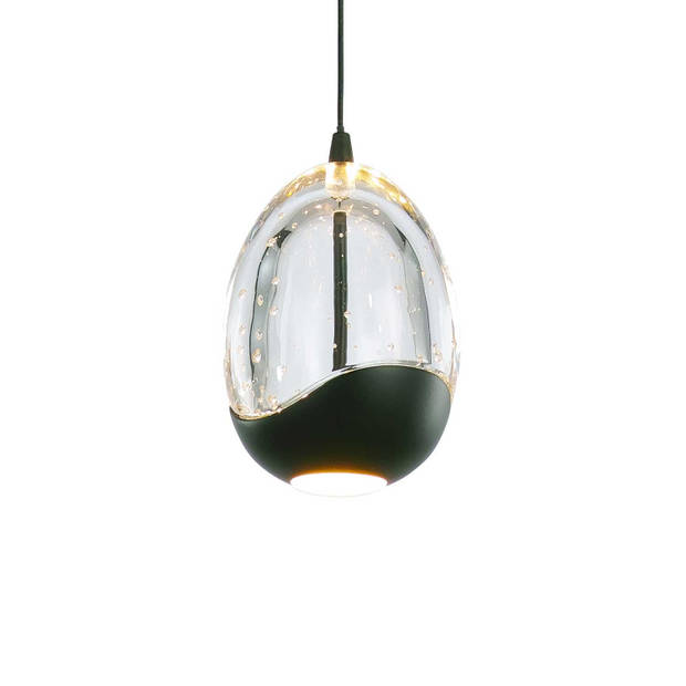 Highlight Hanglamp Clear Egg 1 lichts helder-zwart