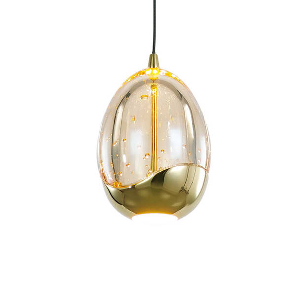 Highlight Hanglamp Golden Egg 1 lichts amber-zwart