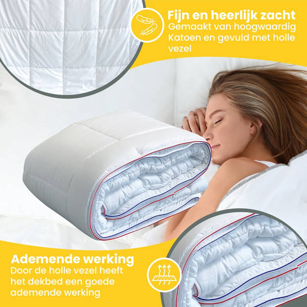 Sleep Comfy - Hotel Kwaliteit 4 Seizoenen Dekbed 200x200 cm - Anti Allergie Dekbed Met Twee Delen -Tweepersoons Dekbed