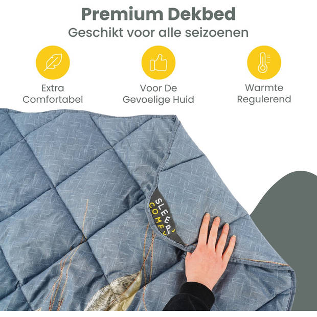 Sleep Comfy - Marigold -All Year Dekbed Enkel 240x220 cm -Dekbed zonder overtrek -Gekleurd dekbed -Tweepersoons Dekbed