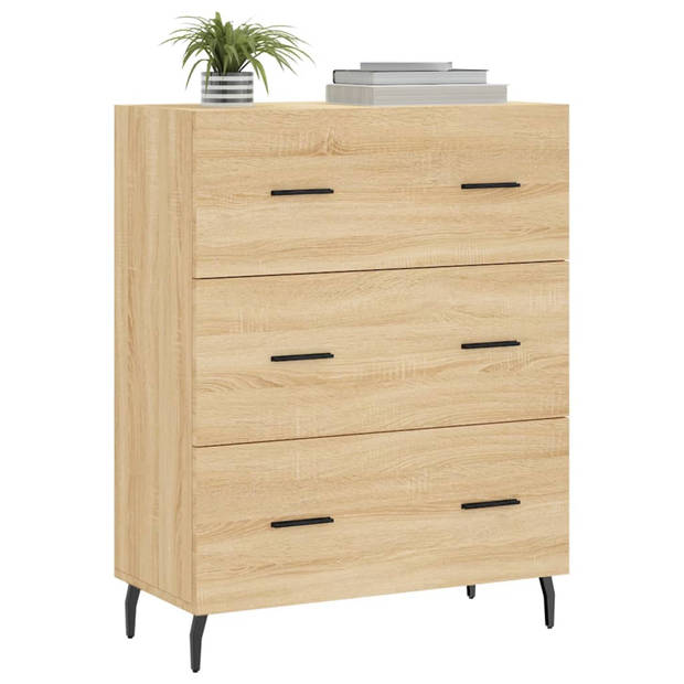 vidaXL Dressoir 69,5x34x90 cm bewerkt hout sonoma eikenkleurig