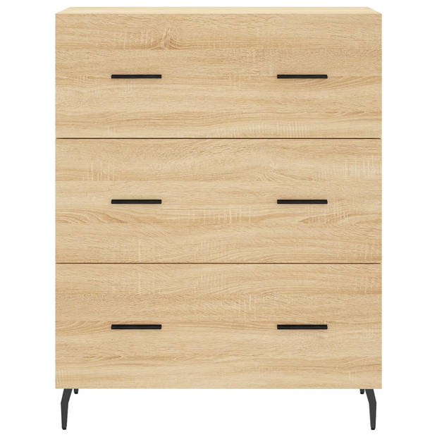 vidaXL Dressoir 69,5x34x90 cm bewerkt hout sonoma eikenkleurig