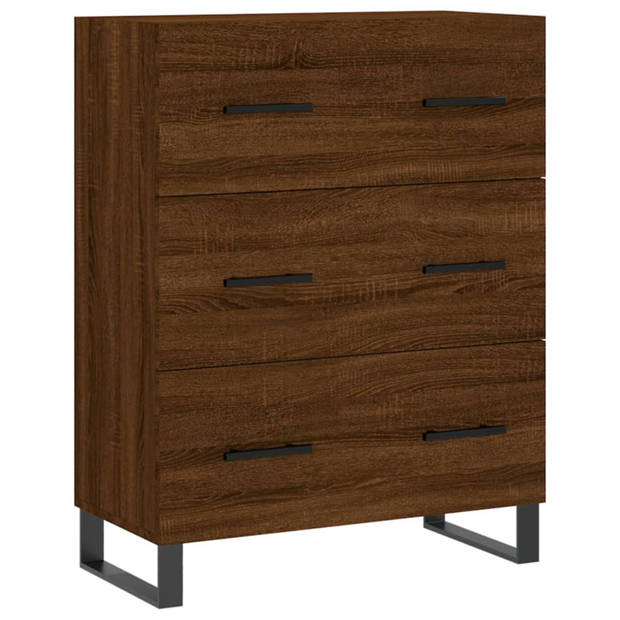 vidaXL Dressoir 69,5x34x90 cm bewerkt hout bruin eikenkleur