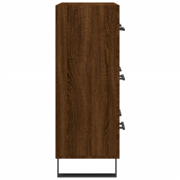 vidaXL Dressoir 69,5x34x90 cm bewerkt hout bruin eikenkleur